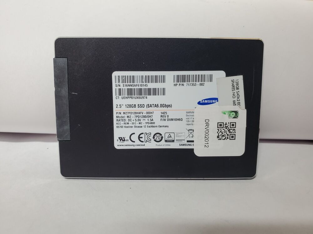 Samsung MZ7PD128HAFV-000H7 128GB 2.5 Inch Laptop SSD