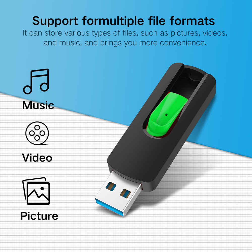 High-Capacity USB Flash Drives - 1GB to 128GB