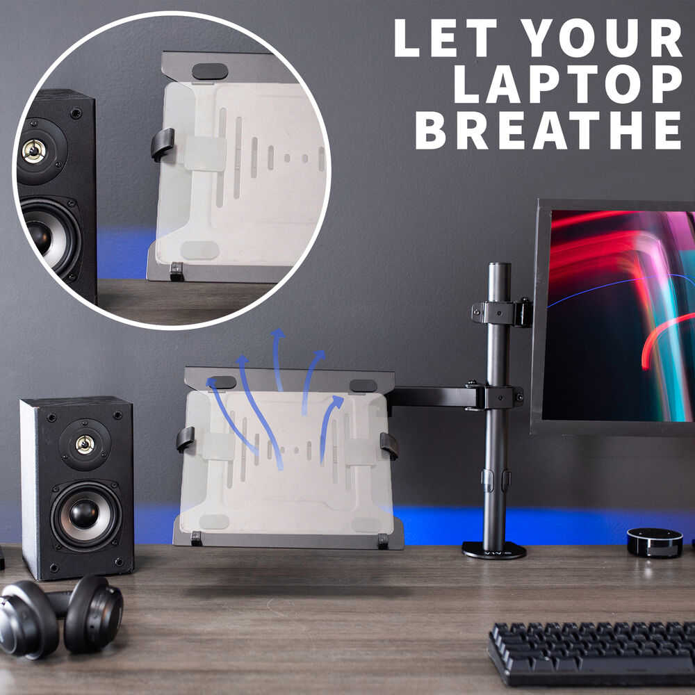 VIVO Full Motion Monitor and Laptop Desk Mount VESA Stand for 13-32 Screens