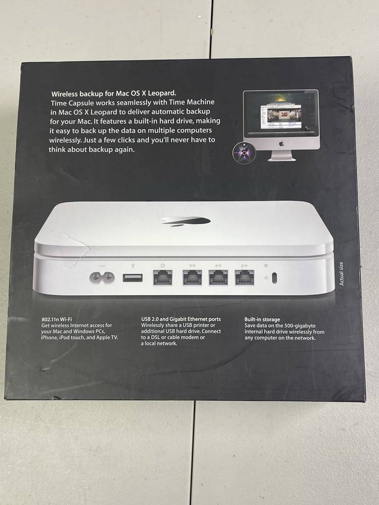 Apple 500GB Time Capsule 802.11n WiFi Hard Drive Wireless Backup A1254