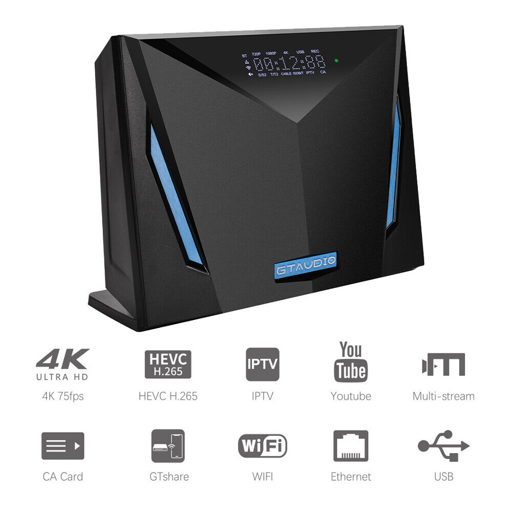 4K UHD Digital TV Set Top Box with DVB-S/S2X/ATSC-C Receiver
