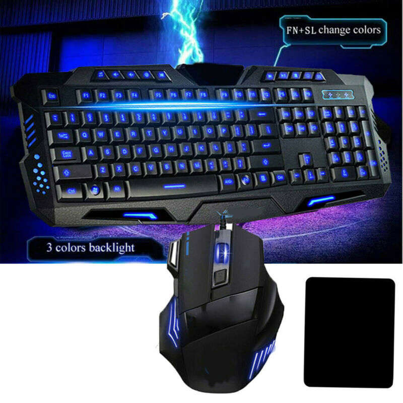 LED Backlit Mechanical Gaming Keyboard and Mouse Set