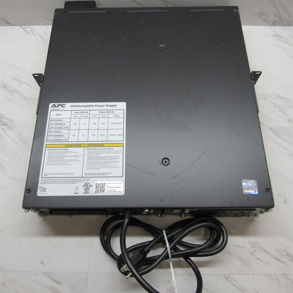 APC Smart SRT1500RMXLA-NC 1500VA UPS with LED Power Backup and Rackmount Ears