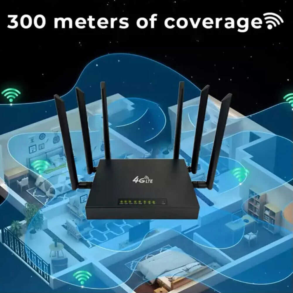 Ultra Link Free WiFi Router with 6 Antennas for Unlimited Satellite Internet