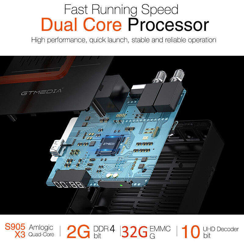 8K UHD DVB-S2/S2X/T2/C Satellite Receiver Android Smart TV Box with 1000M LAN and CI+ Slot