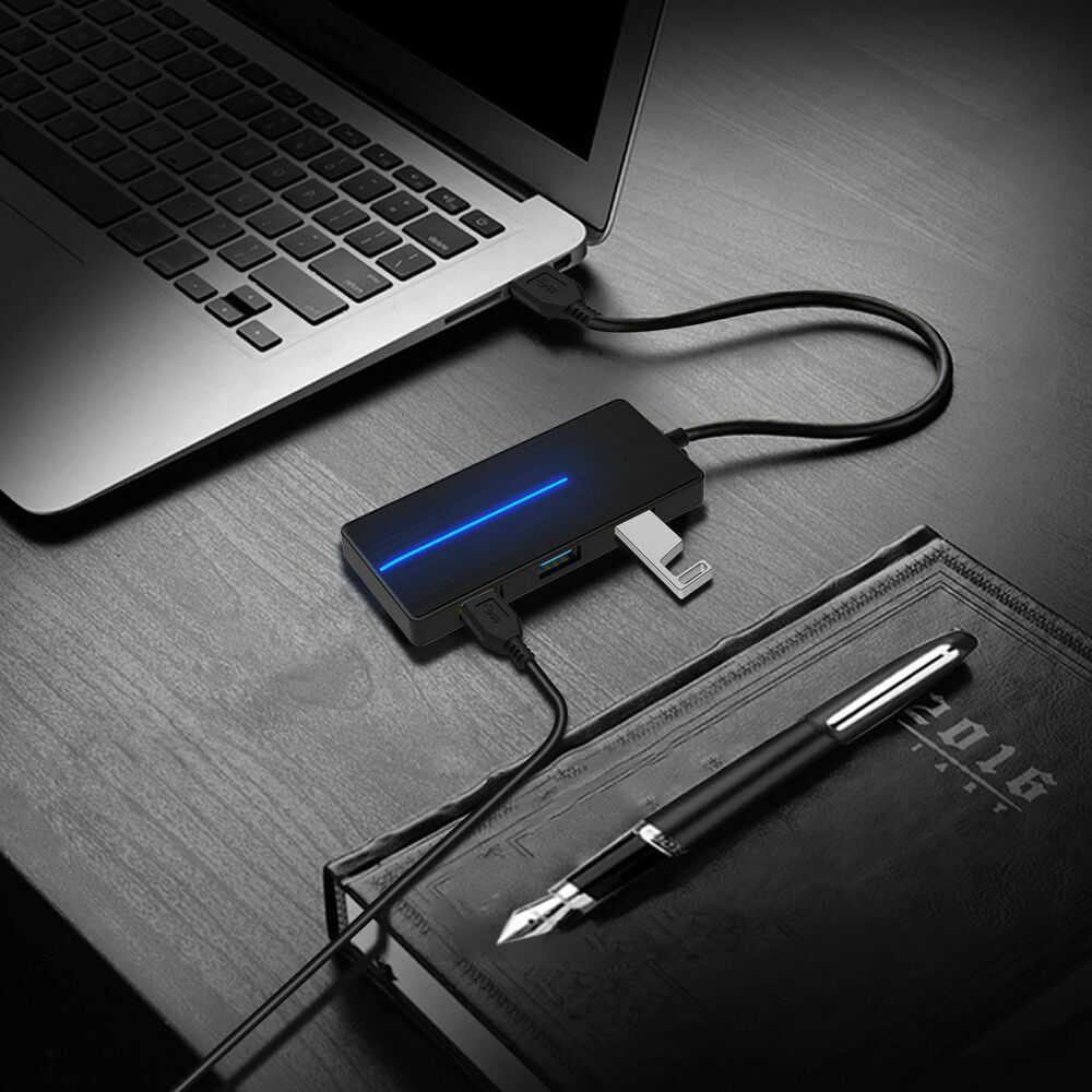 Ultra Slim USB Power Hub with 3 Port USB 3.0 and SD/TF Slot Adapter