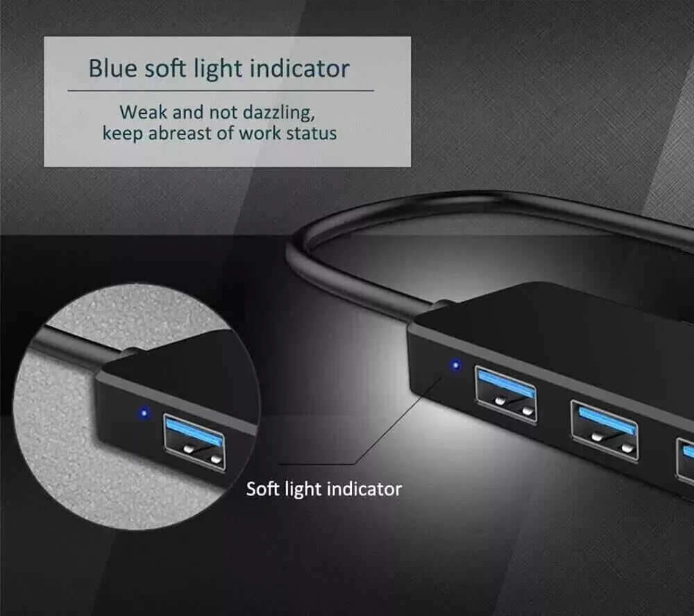 4-Port USB 3.0 Hub for Enhanced Connectivity