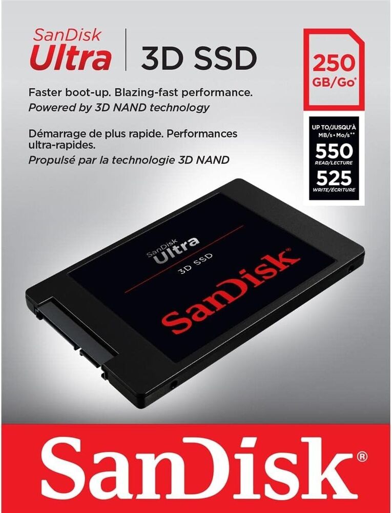 SanDisk Ultra 3D NAND 250GB Internal SSD - SATA III 6 Gb/s