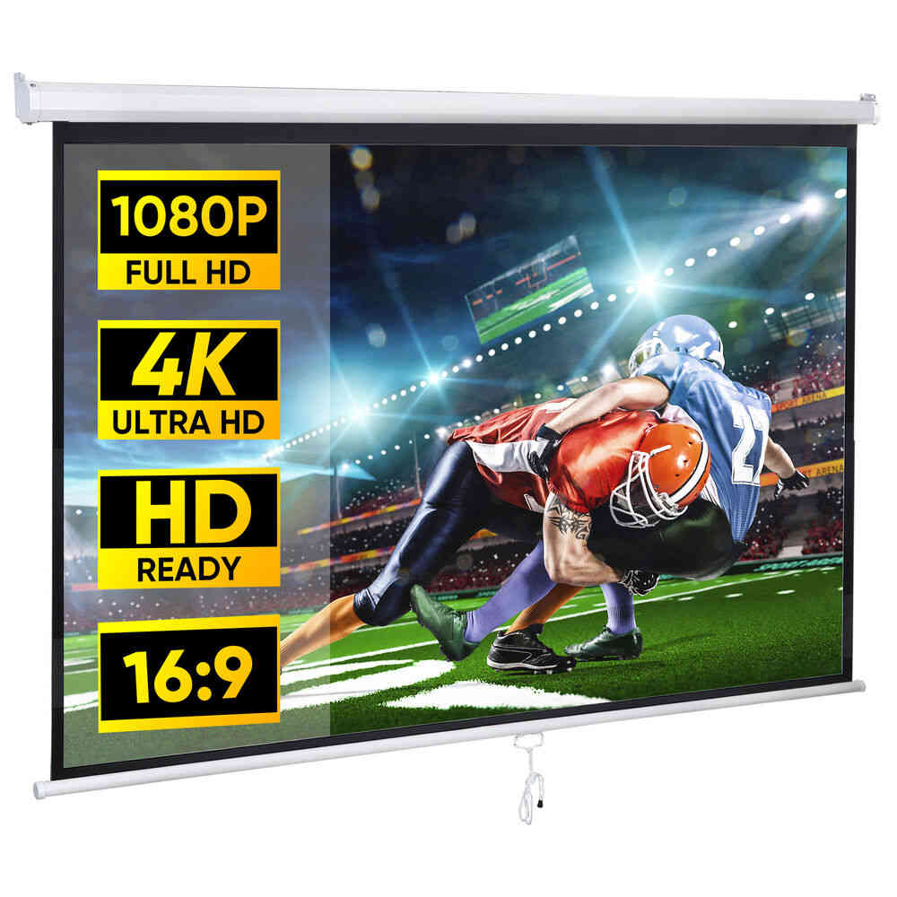 80 Inch 16:9 4K Portable Projector Screen