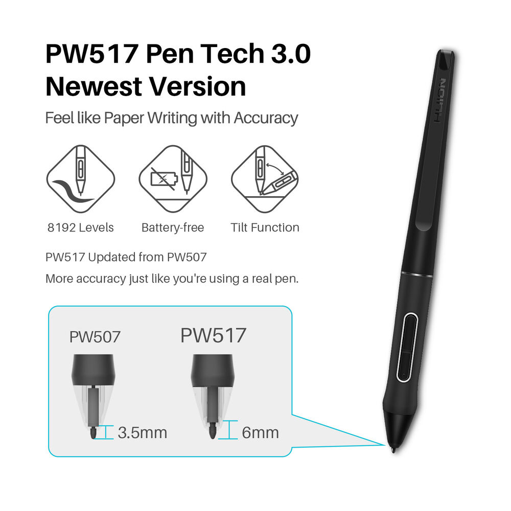 Refurbished Huion KAMVAS 13 Graphics Drawing Tablet with 8 Shortcut Keys
