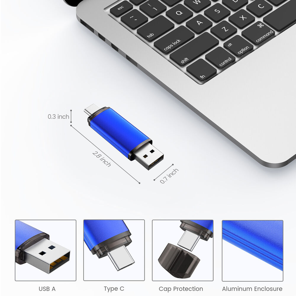 High-Capacity Dual Type-C USB Flash Drive