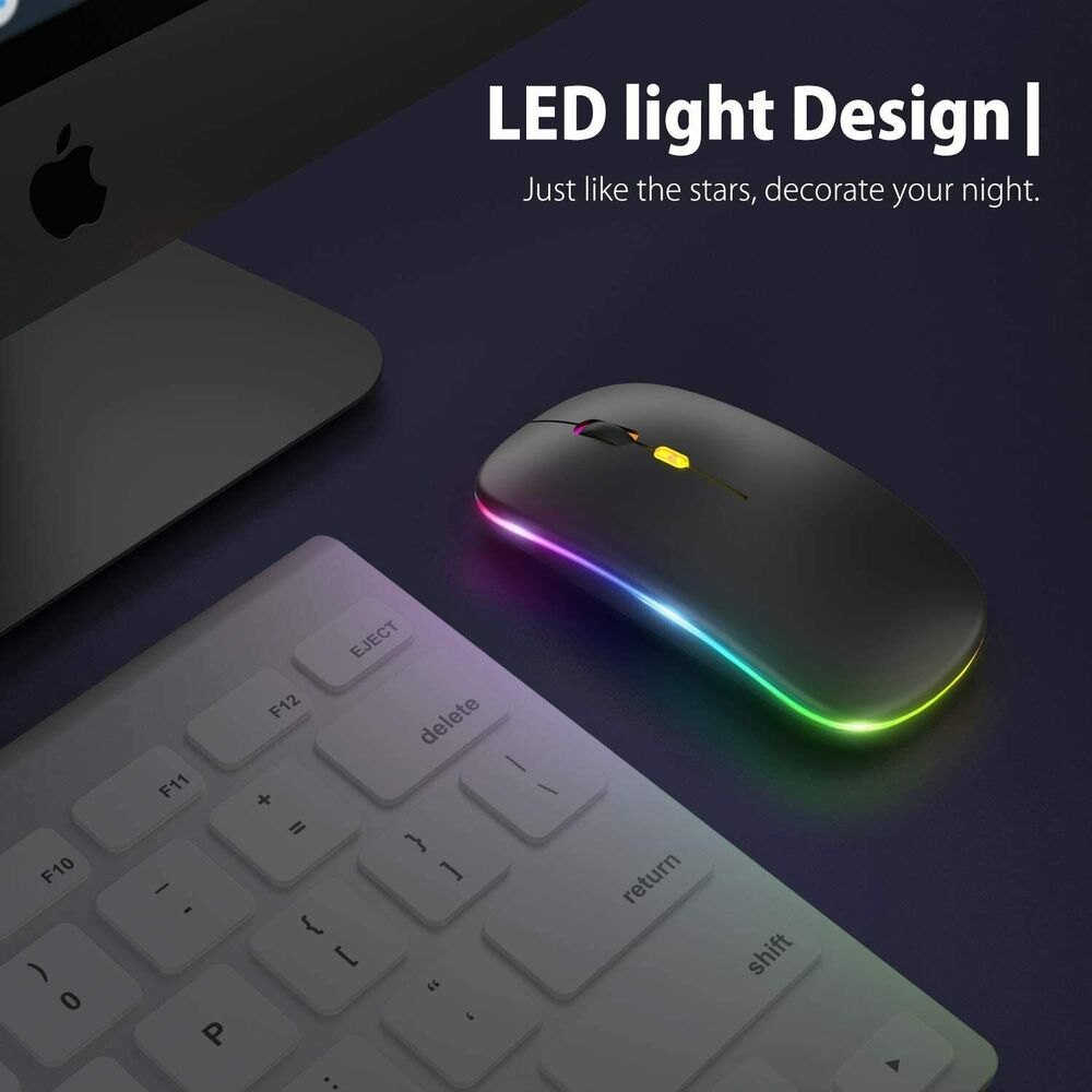 Bluetooth 5.1 Dual Mode LED Rechargeable Wireless Mouse