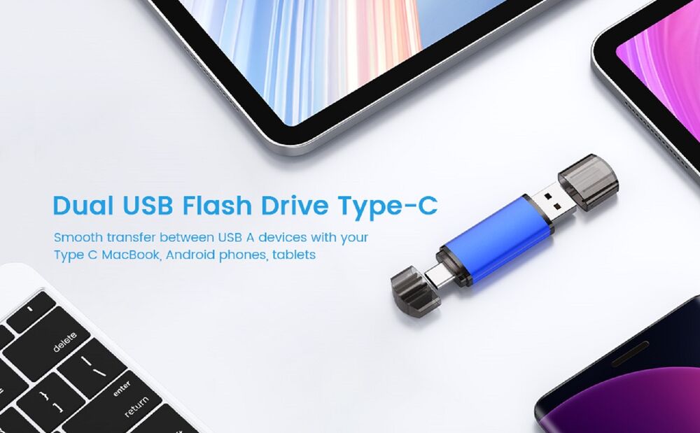 High-Capacity Dual Type-C USB Flash Drive