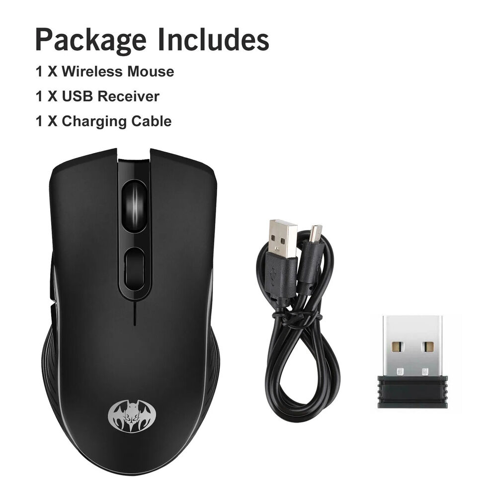 7 Color LED Backlight Wireless USB Rechargeable Gaming Mouse