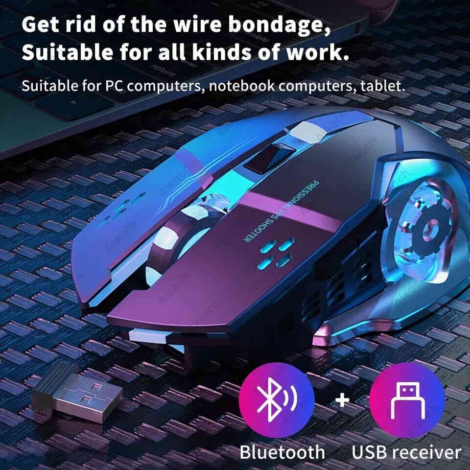 Rechargeable LED Gaming Mouse for PC and Laptop