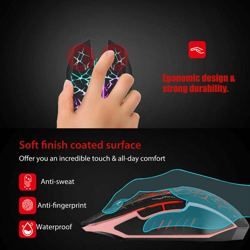 Rechargeable 7 Color LED Backlit Gaming Mouse