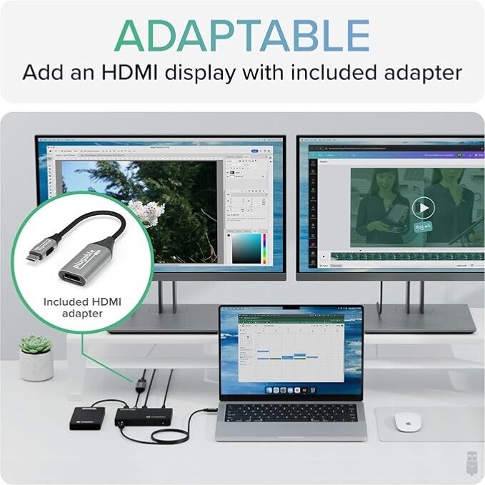 Plugable Thunderbolt 4 & USB4 Hub for 8K Display and Dual 4K Displays