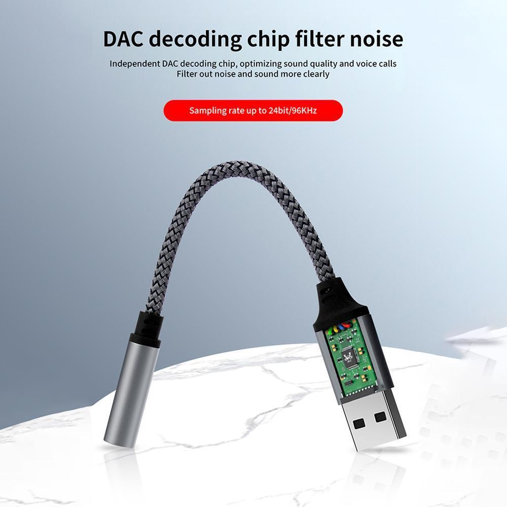 USB to 3.5mm Stereo Headset Audio Adapter