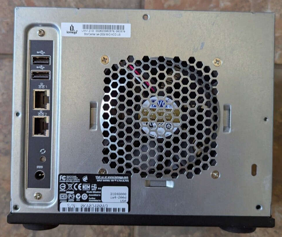 Iomega StorCenter ix4-200d 4-Bay NAS Drive Network Storage