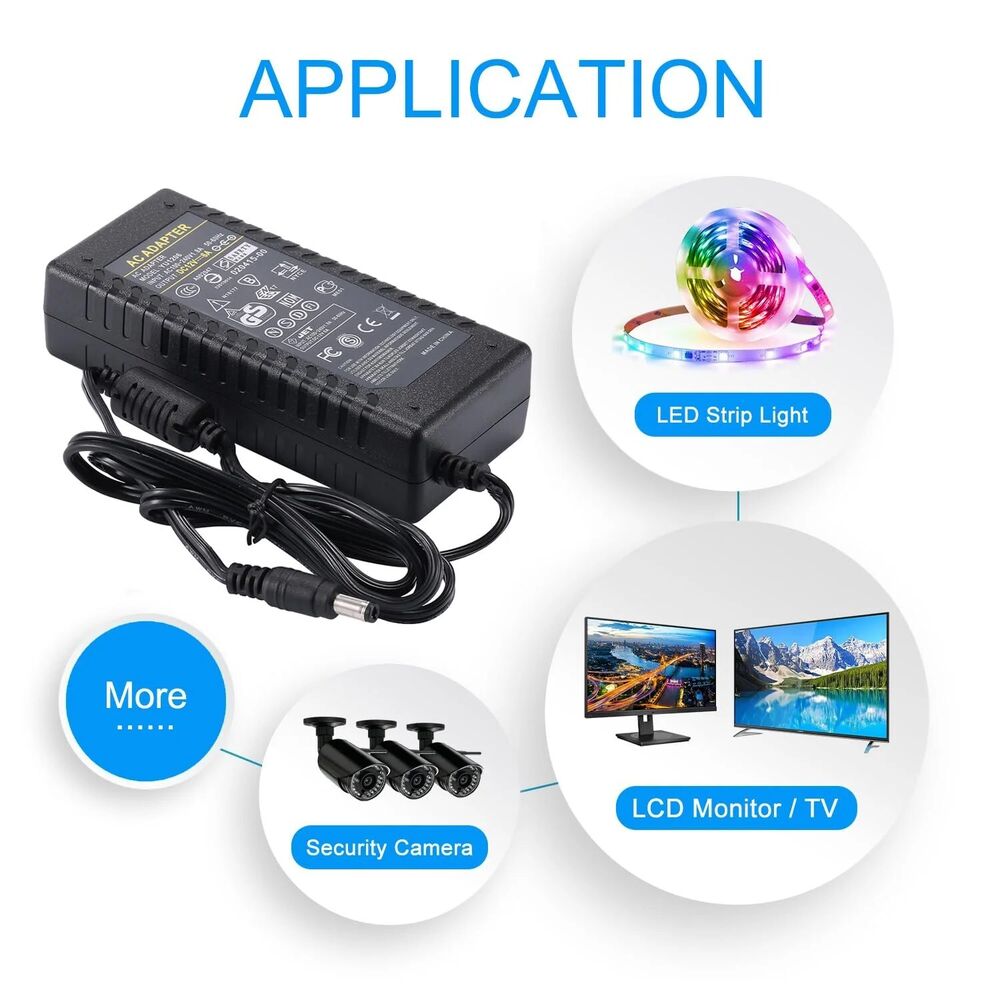 12V 6A 72W AC-DC Power Supply Adapter