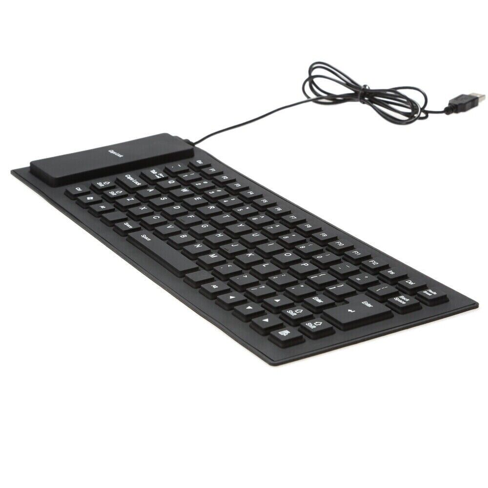 Waterproof Silicone Foldable Keyboard with USB
