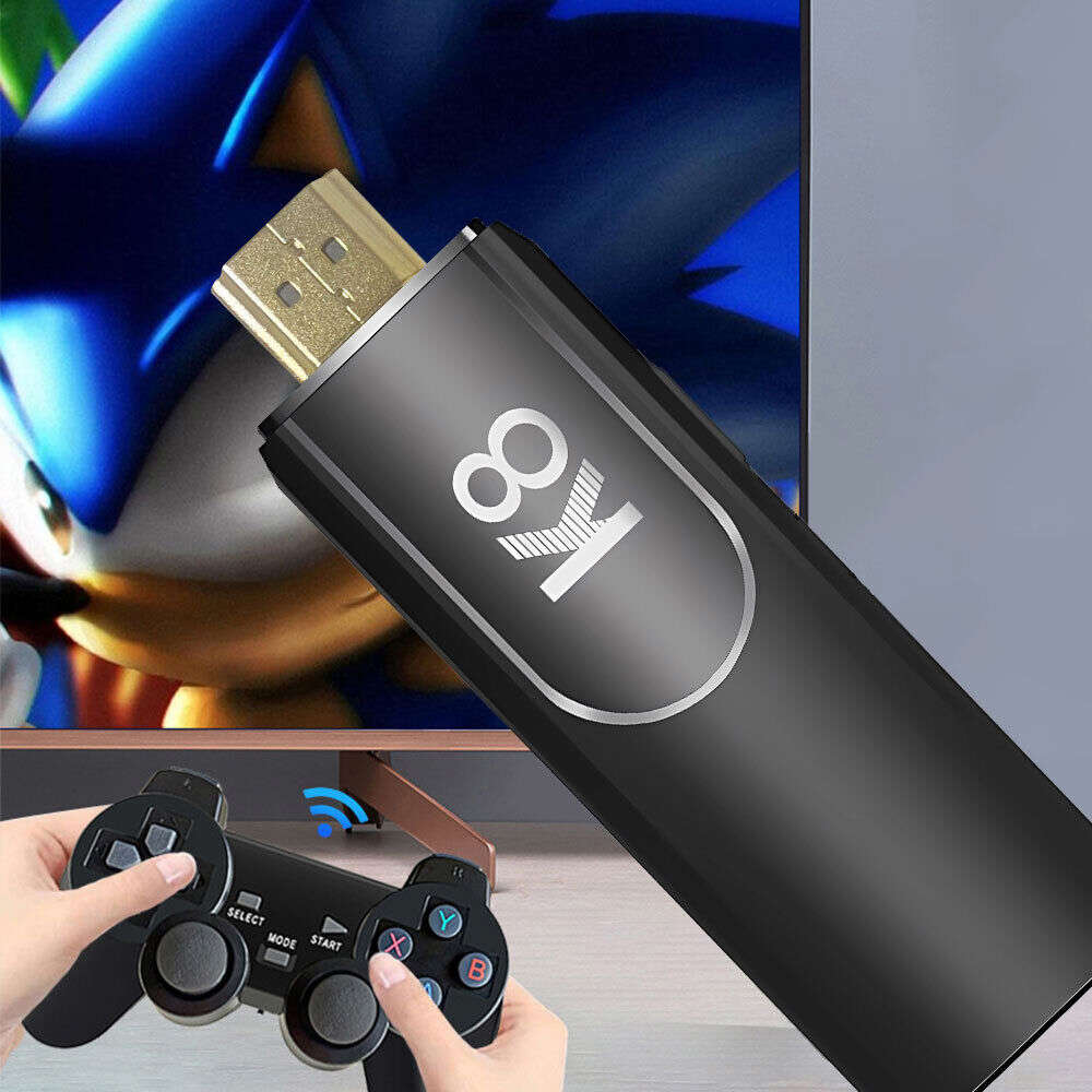 4K HDMI TV Game Stick Console with 64GB Storage and Wireless Gamepad