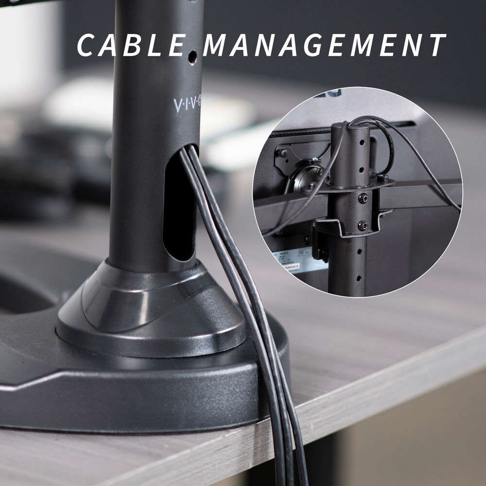 VIVO Steel Adjustable 3+1 Quad Monitor Stand