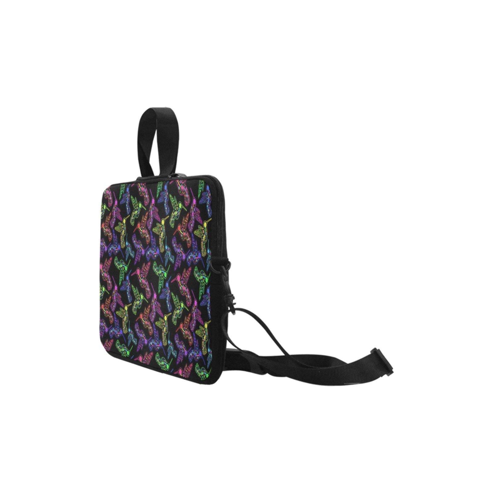 Neon Floral Hummingbirds Laptop Handbag