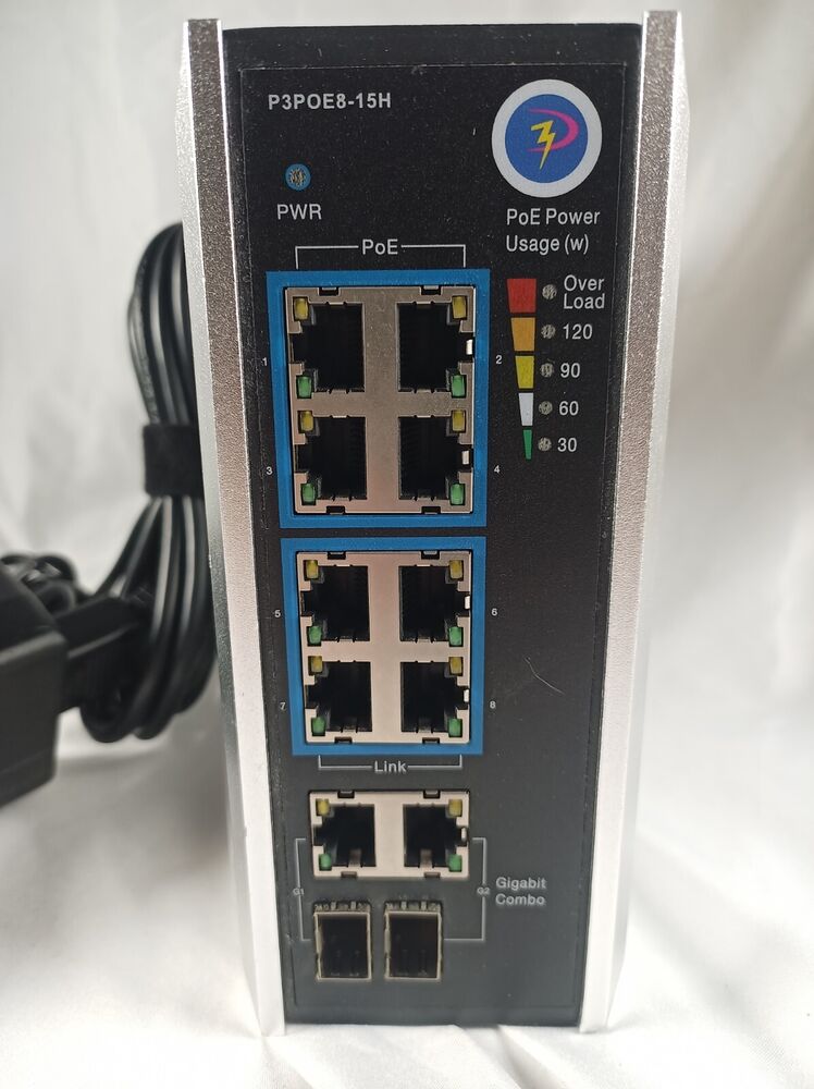 Preferred Power Products POE Ethernet Switch with P3 Gigabit Networking