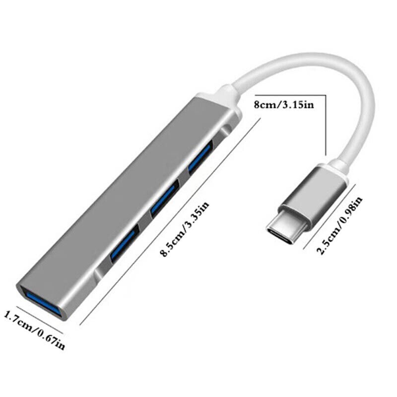 USB C HUB 3.0 Type C 3.1 4 Port Multi Splitter Adapter