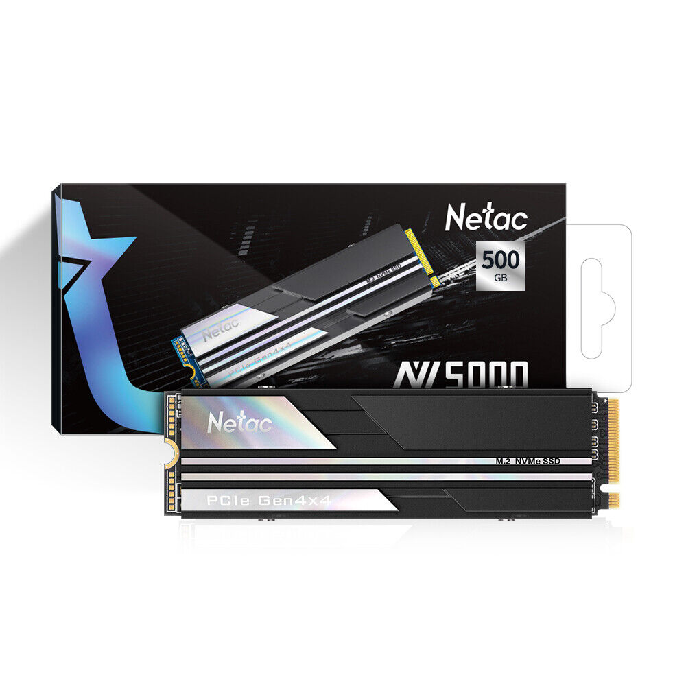 Netac 500GB M.2 PCIe 4.0 Gen 4x4 NVMe SSD for PC and PS5