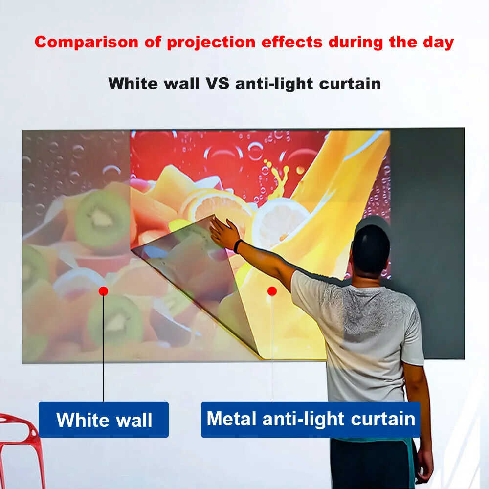 High Brightness 16:9 3D HD 4K Metal Projector Screen