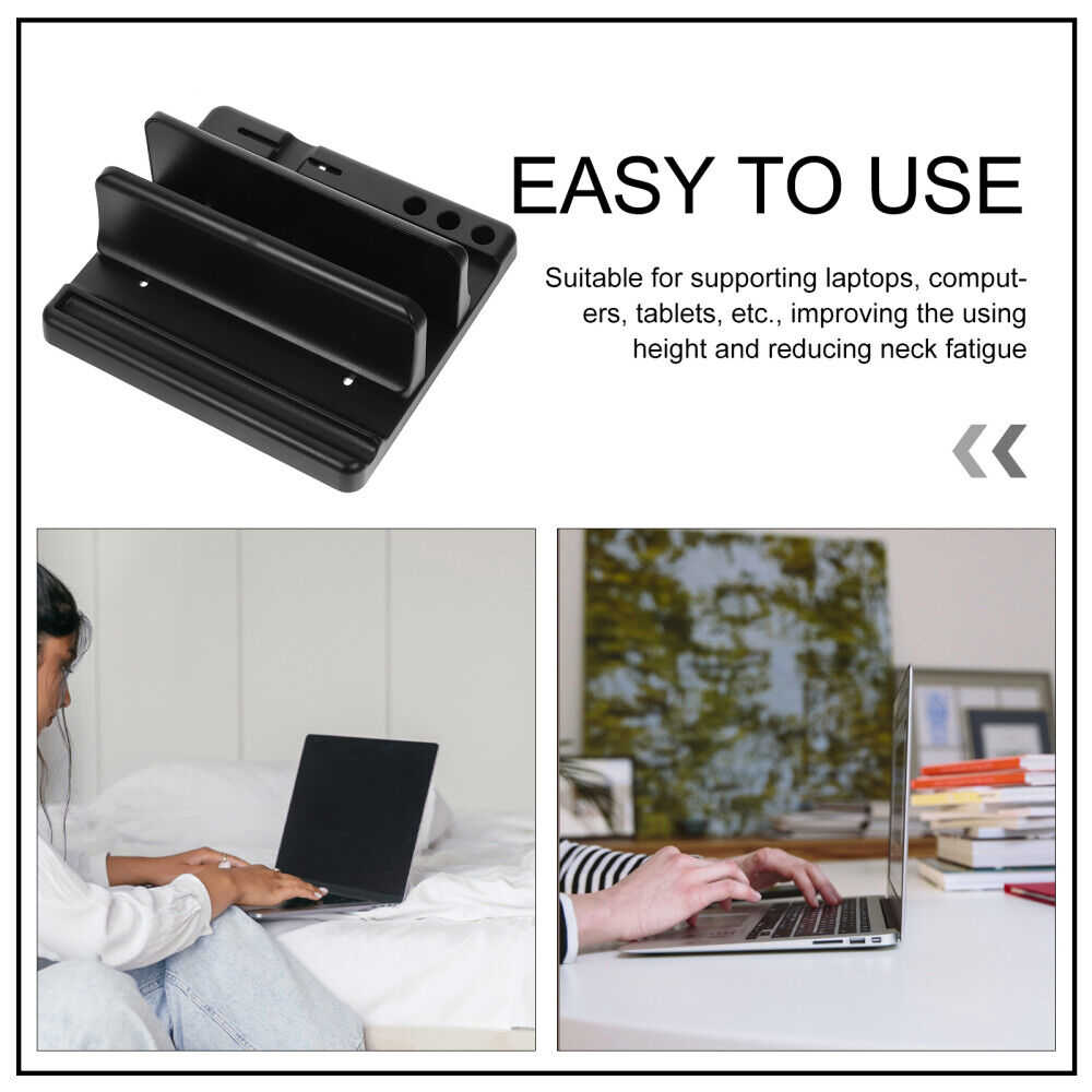 Elegant Vertical Laptop Stand for Women's Workspace