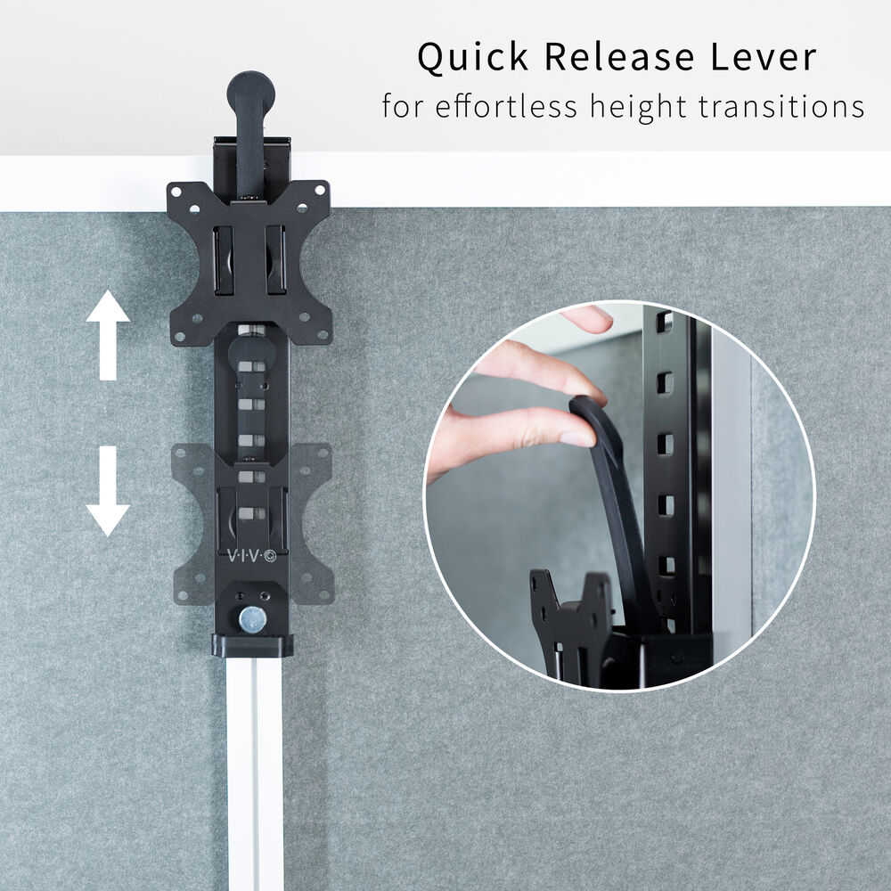 VIVO Black Office Cubicle Monitor Mount Stand for 17-32 Inch Screens
