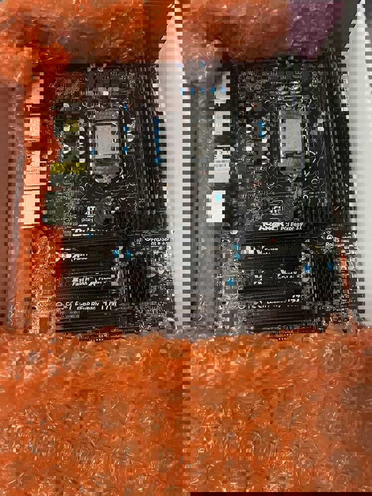 AS-ROCK H77 Motherboard Bundle with 8GB Crucial RAM and i3-7300 CPU