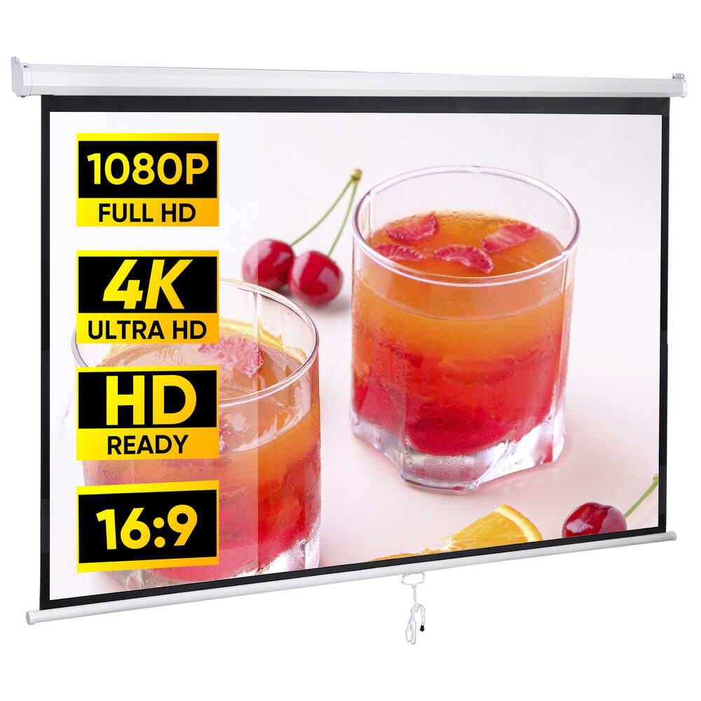 80 Inch 16:9 4K Portable Projector Screen