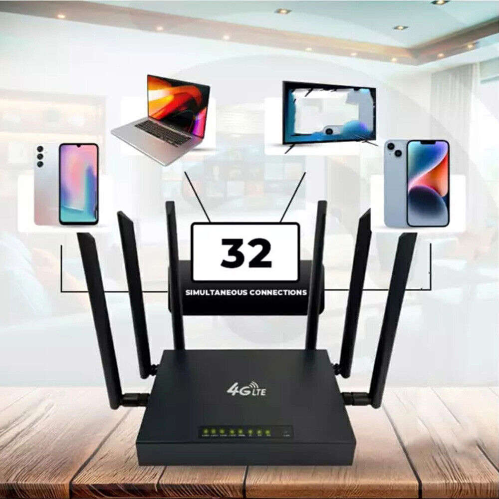 Ultra Link Free WiFi Router with 6 Antennas for Unlimited Satellite Internet
