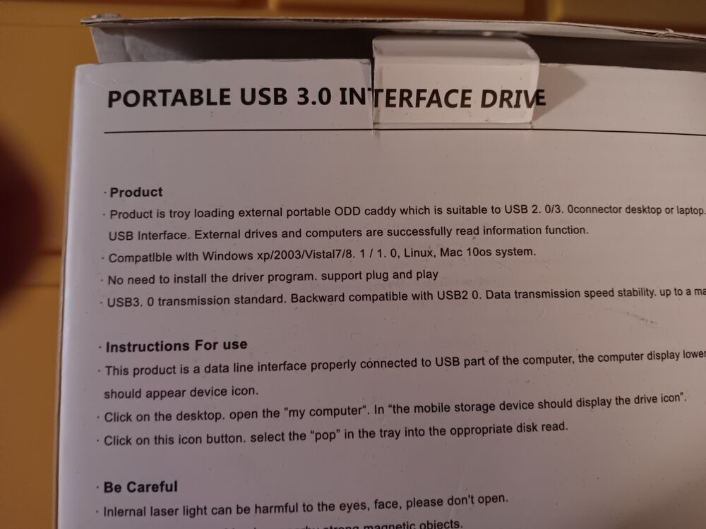 Portable CD/DVD RW Burner with USB 3.0 and Type-C