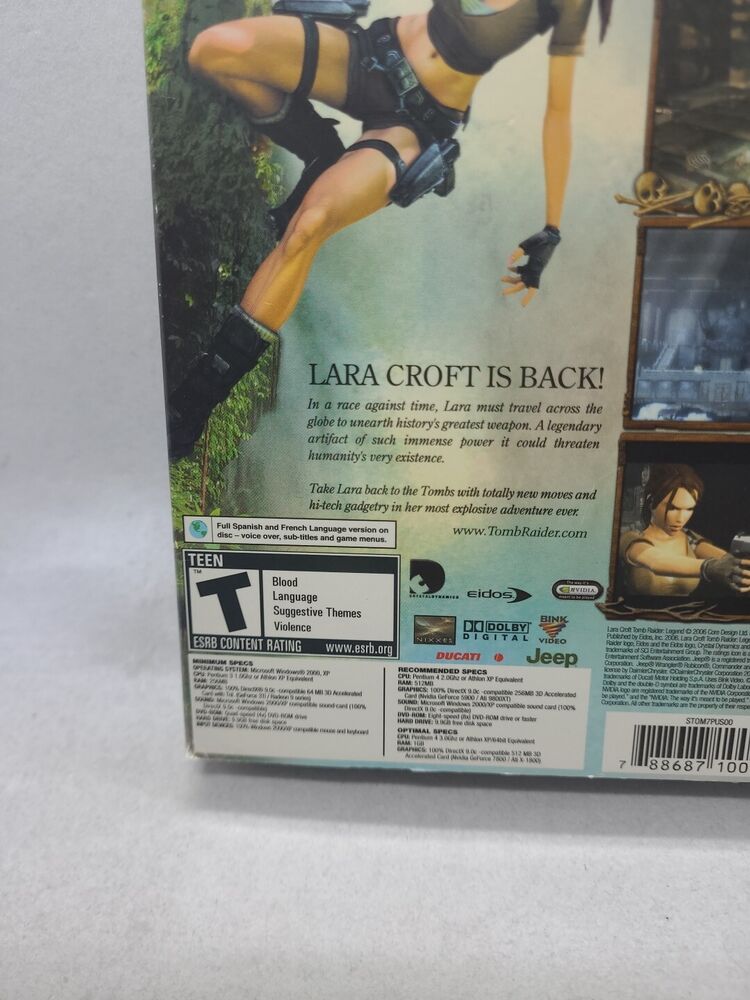 Lara Croft Tomb Raider LEGEND PC DVD-ROM Software 2006 - Brand New Sealed