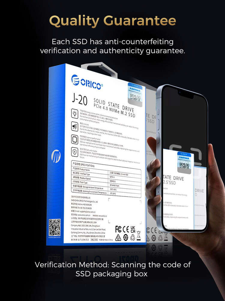 ORICO M.2 NVMe SSD 2TB PCIe 4.0 Gen4*3 Internal Solid State Drive