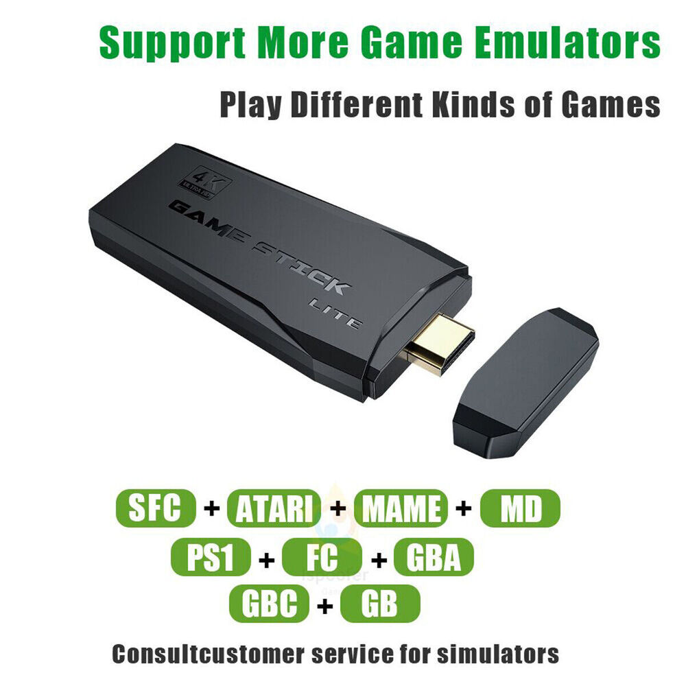 4K HDMI TV Game Stick with 64GB Storage and 30000+ Games