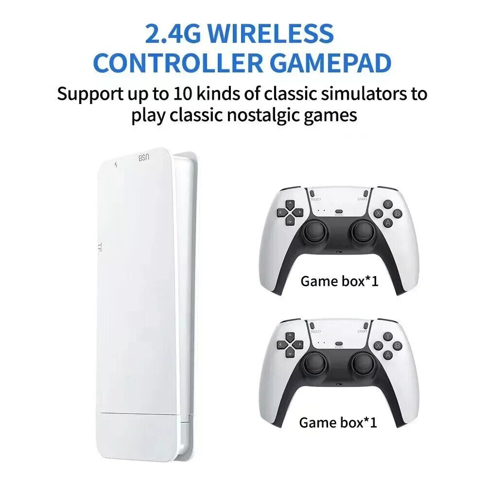 M15 4K 64G HDMI TV Video Game Stick with Gamepad and 2 Wireless Controllers