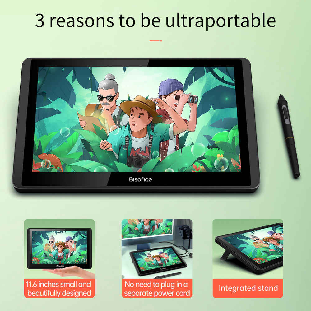 Bisofice 12HD-A H-IPS Graphics Drawing Tablet