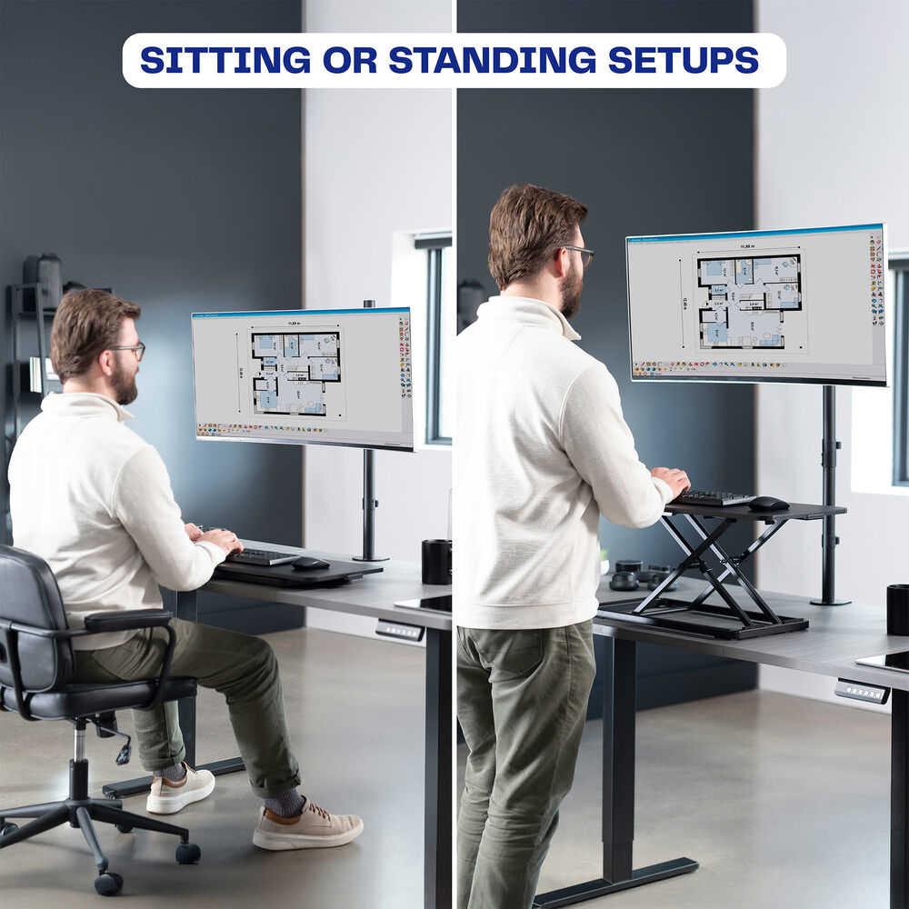 Extra Tall Adjustable Monitor Stand for 32-inch Screens