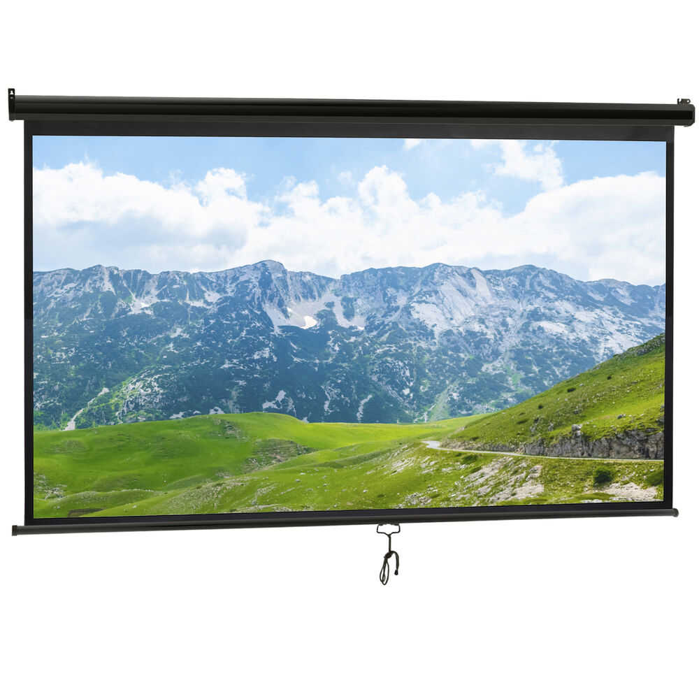 4K 16:9 HD Pull Down Projector Screen for Home Theater