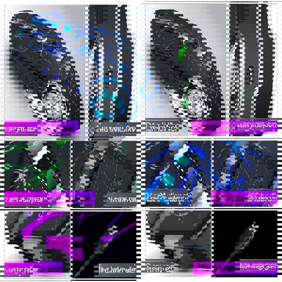 Rechargeable LED Gaming Mouse for PC and Laptop