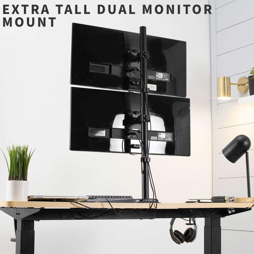VIVO Dual LCD Monitor Vertical Stand Mount for Ultrawide Screens