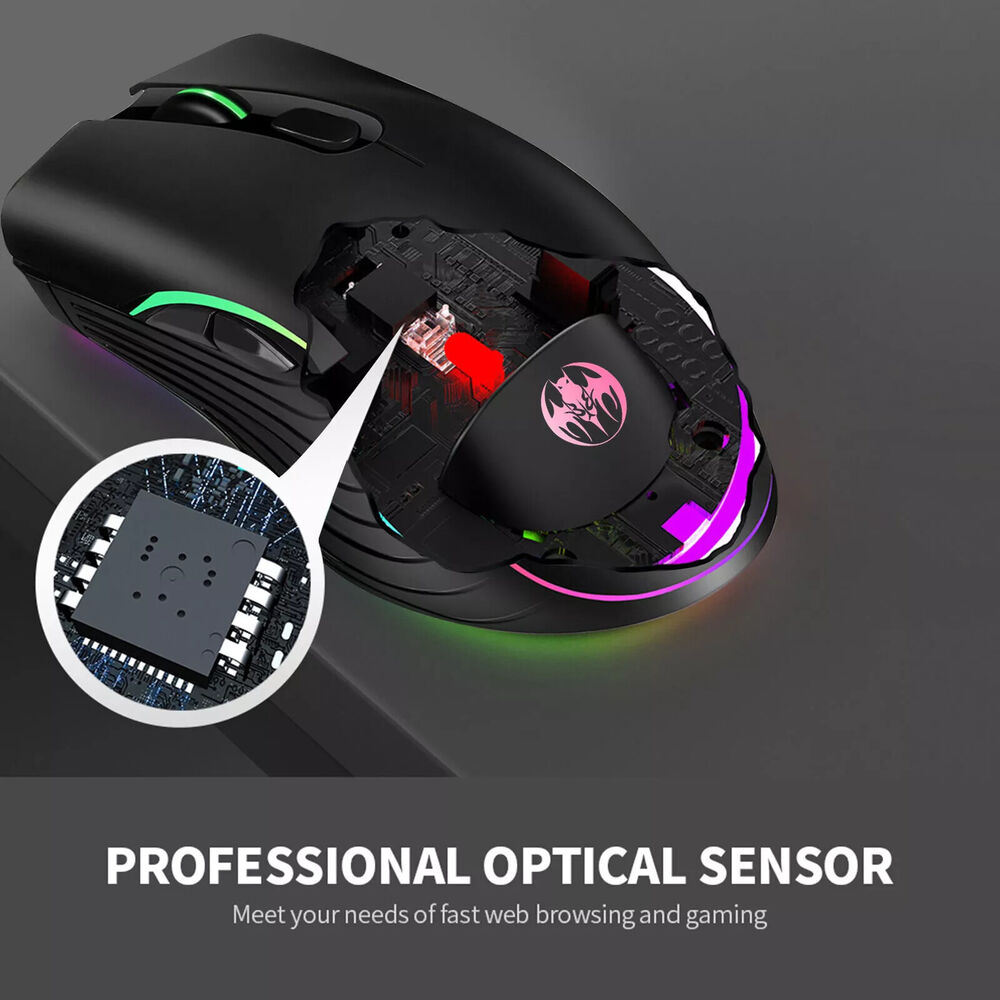 7 Color LED Backlight Wireless USB Rechargeable Gaming Mouse