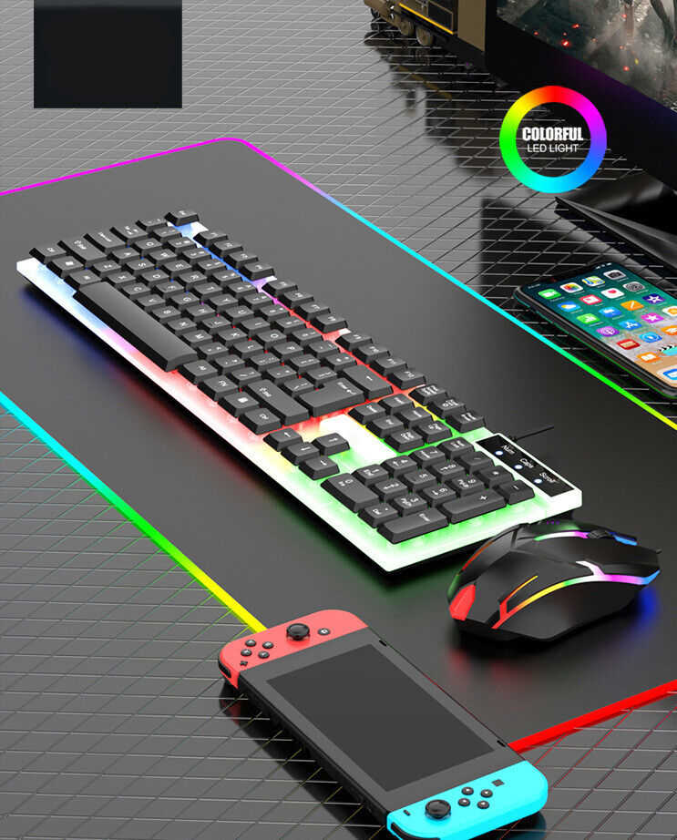 LED Backlit Mechanical Gaming Keyboard and Mouse Set