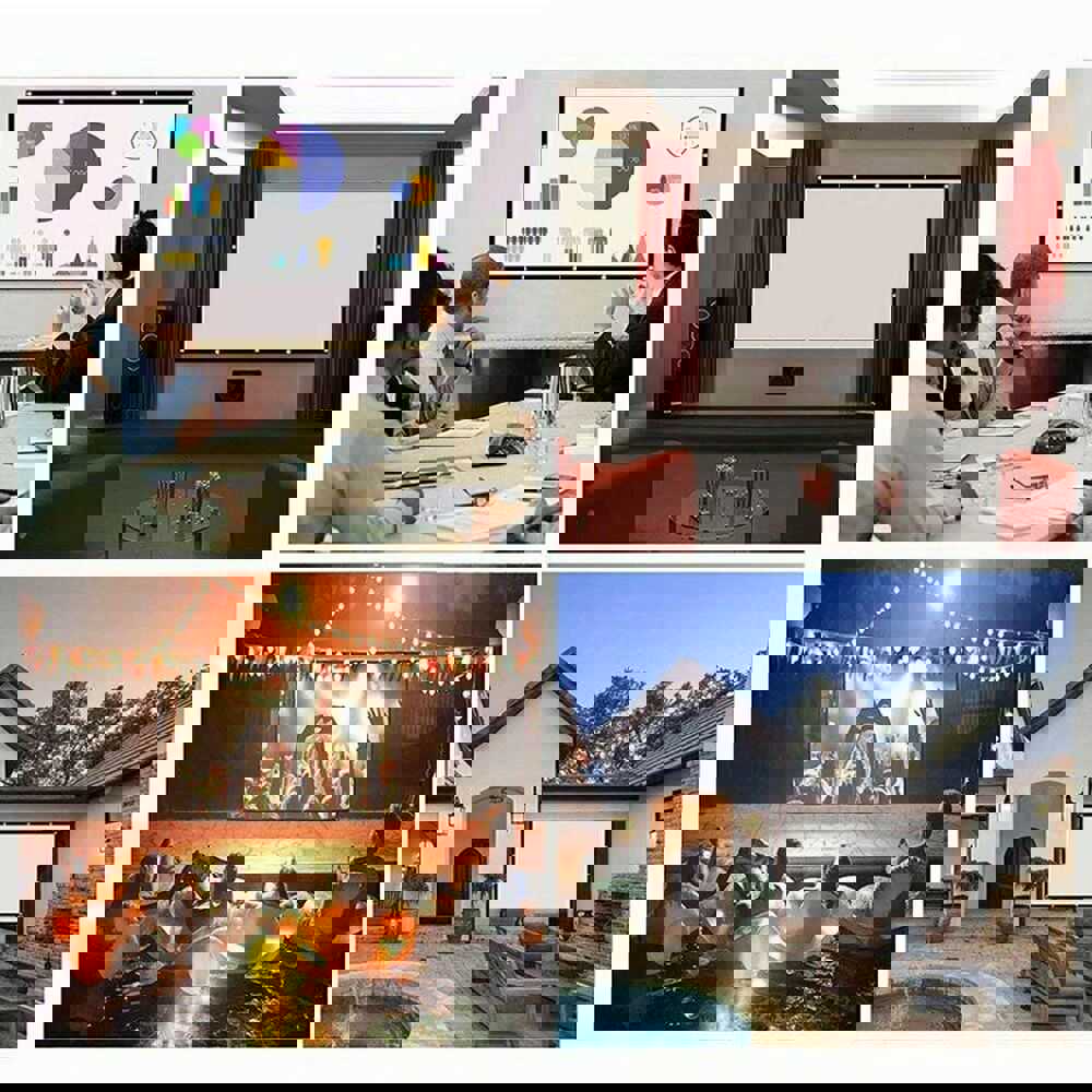 60-150 Inch HD Projector Screen 16:9 for Home 4K Movie Theater